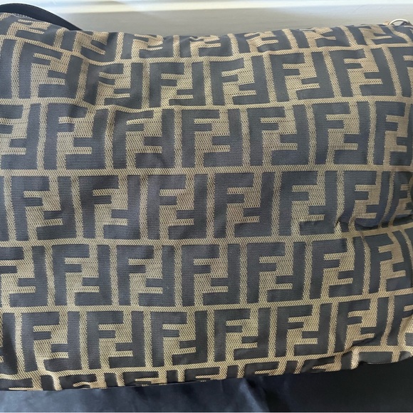 Fendi Tan and Black FF Logo Baby Bag